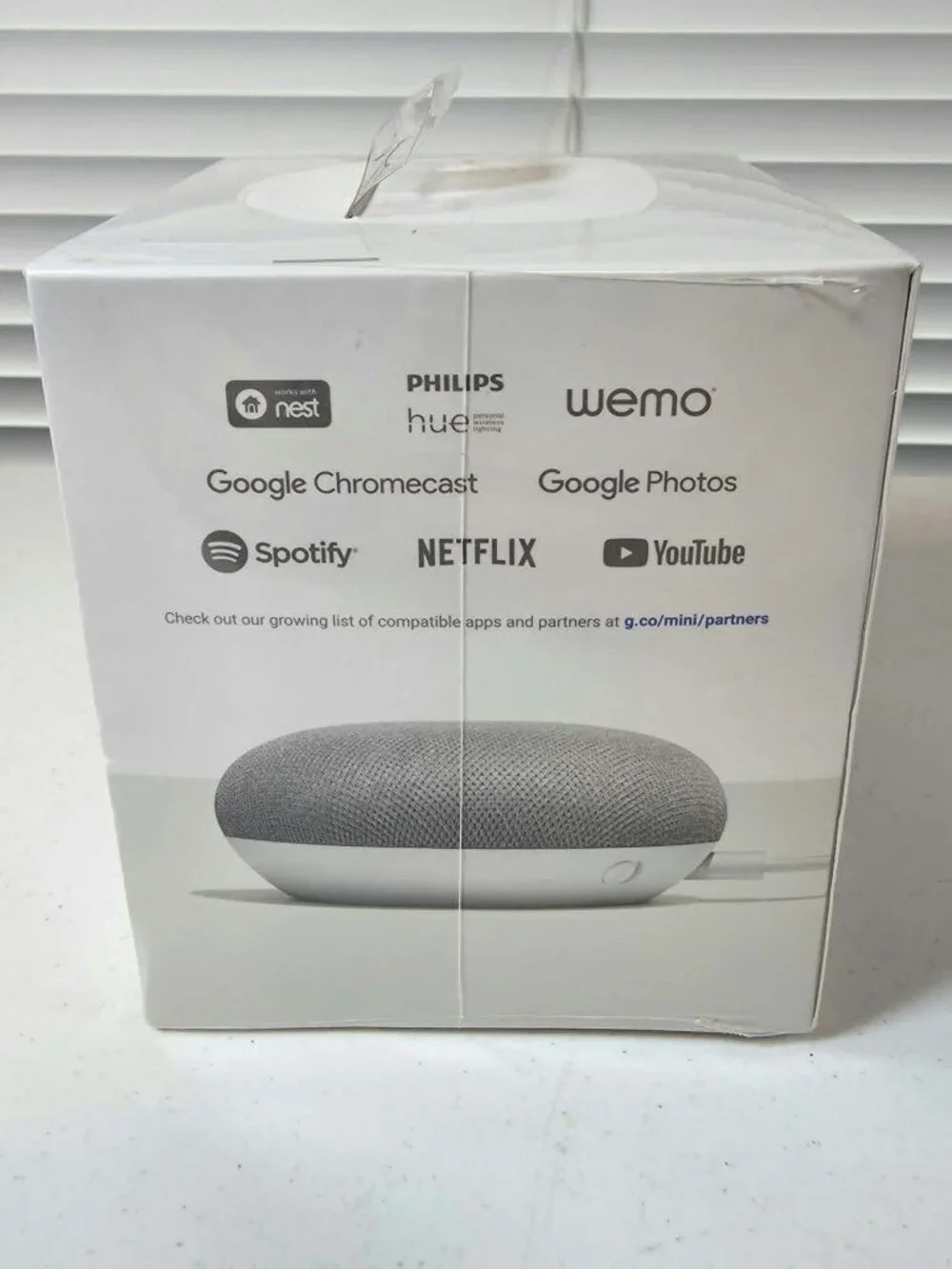 GOOGLE HOME MINI SMART SPEAKER GOOGLE ASSISTANT GA00210-US CHALK NEW SEALED